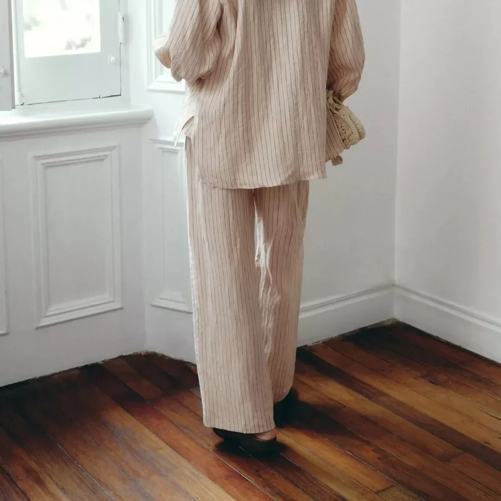ZARA 100% LINEN PANTS ZW COLLECTION